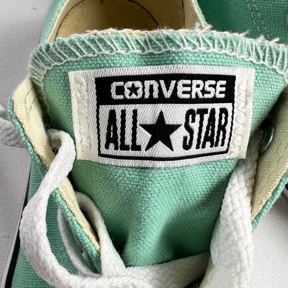 Converse All Star Low Top Turquoise Chuck Taylor Sneakers Lace Up Size 7 - Picture 9 of 9